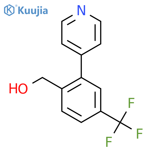 (2-(Pyridin-4-yl)-4-(trifluoromethyl)phenyl)methanol structure