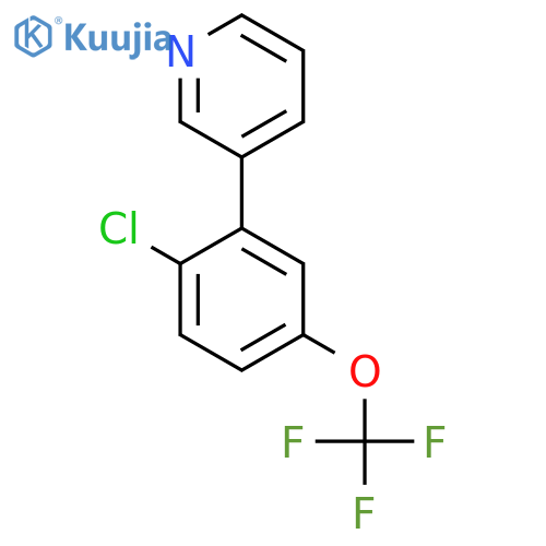 3-(2-Chloro-5-(trifluoromethoxy)phenyl)pyridine structure