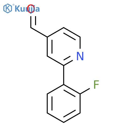 2-(2-Fluorophenyl)isonicotinaldehyde structure