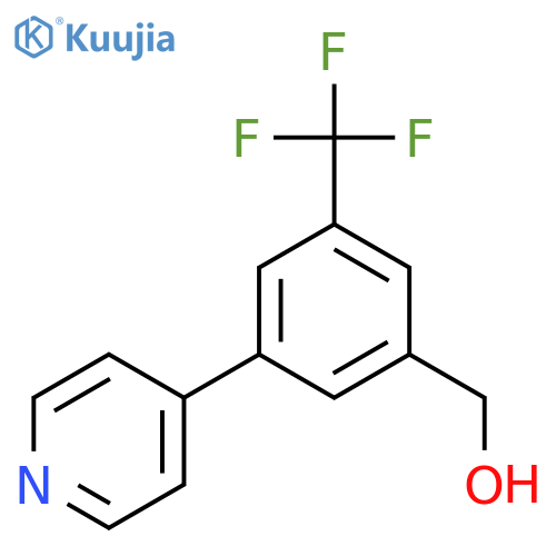 (3-(Pyridin-4-yl)-5-(trifluoromethyl)phenyl)methanol structure