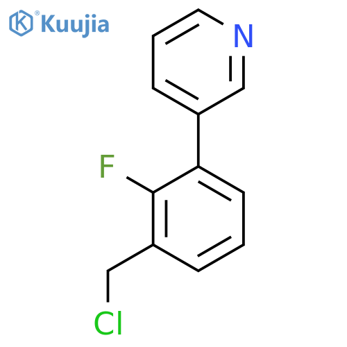 3-(3-(Chloromethyl)-2-fluorophenyl)pyridine structure