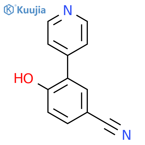 4-Hydroxy-3-(pyridin-4-yl)benzonitrile structure