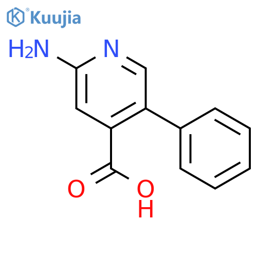 2-amino-5-phenylpyridine-4-carboxylic acid structure