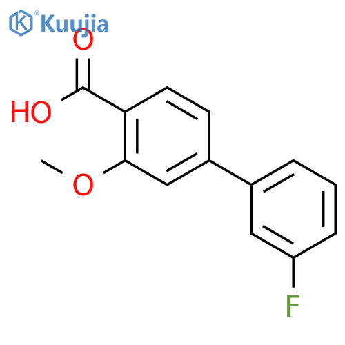 4-(3-Fluorophenyl)-2-methoxybenzoic acid structure