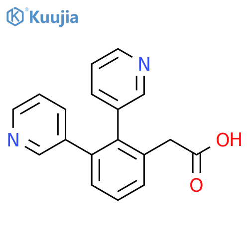 2-(2,3-Di(pyridin-3-yl)phenyl)acetic acid structure