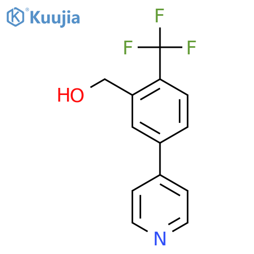 (5-(Pyridin-4-yl)-2-(trifluoromethyl)phenyl)methanol structure