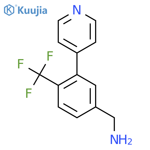 (3-(Pyridin-4-yl)-4-(trifluoromethyl)phenyl)methanamine structure