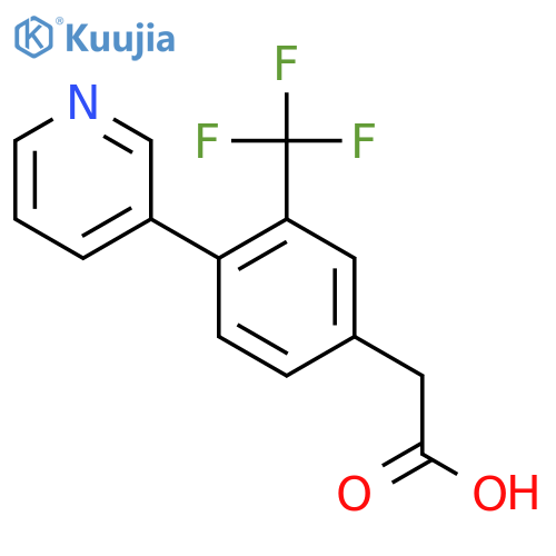 2-(4-(Pyridin-3-yl)-3-(trifluoromethyl)phenyl)acetic acid structure