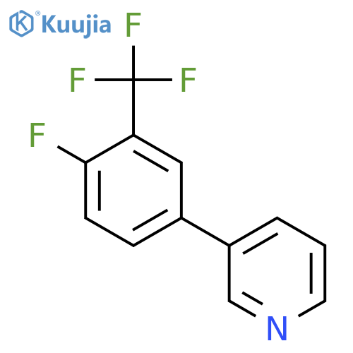 3-4-fluoro-3-(trifluoromethyl)phenylpyridine structure