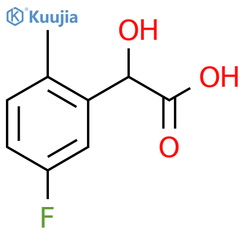 2-(5-fluoro-2-methylphenyl)-2-hydroxyacetic acid structure