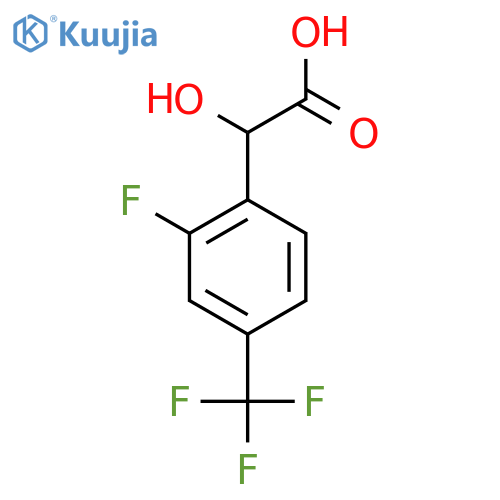 2-2-fluoro-4-(trifluoromethyl)phenyl-2-hydroxyacetic acid structure
