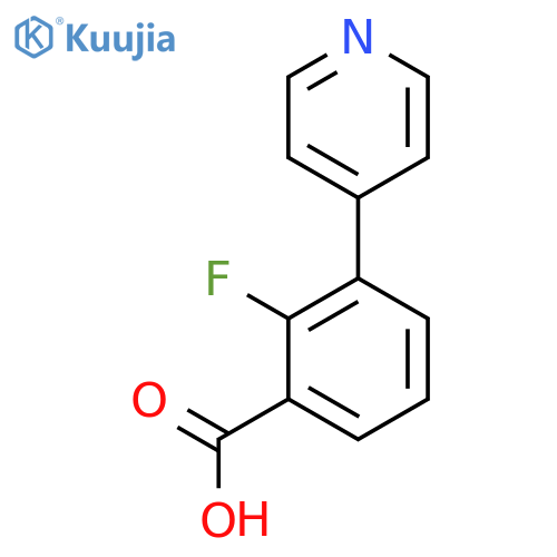 2-Fluoro-3-(pyridin-4-yl)benzoic acid structure