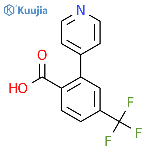 2-(Pyridin-4-yl)-4-(trifluoromethyl)benzoic acid structure