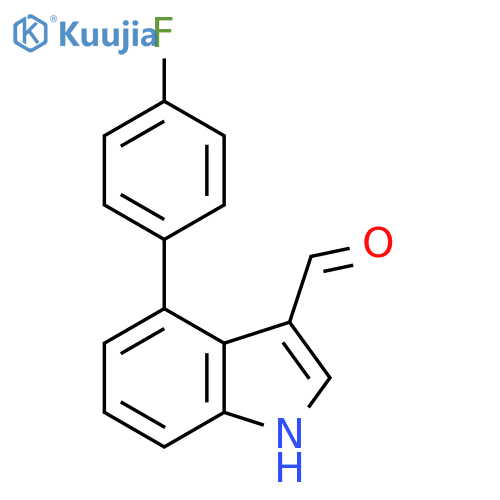 4-(4-Fluorophenyl)-1H-indole-3-carbaldehyde structure