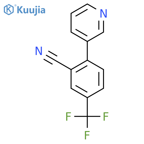 2-(Pyridin-3-yl)-5-(trifluoromethyl)benzonitrile structure