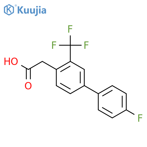 2-(4'-Fluoro-3-(trifluoromethyl)biphenyl-4-yl)acetic acid structure