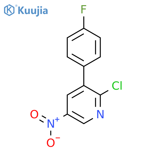 2-Chloro-3-(4-fluorophenyl)-5-nitropyridine structure