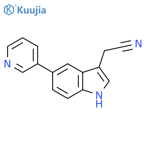 2-(5-(Pyridin-3-yl)-1H-indol-3-yl)acetonitrile structure