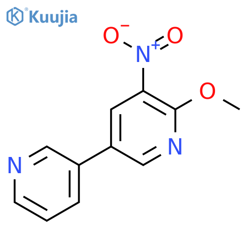2-Methoxy-3-nitro-5-(pyridin-3-yl)pyridine structure
