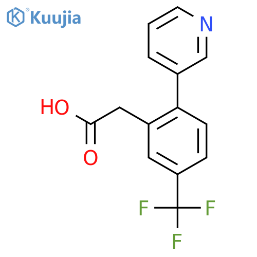 2-(2-(Pyridin-3-yl)-5-(trifluoromethyl)phenyl)acetic acid structure
