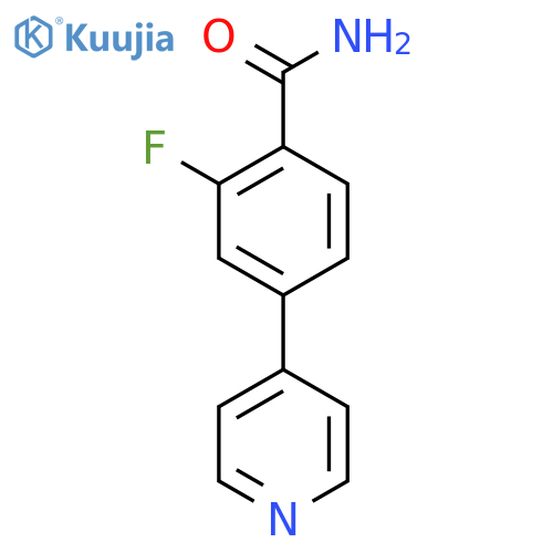 2-Fluoro-4-(pyridin-4-yl)benzamide structure