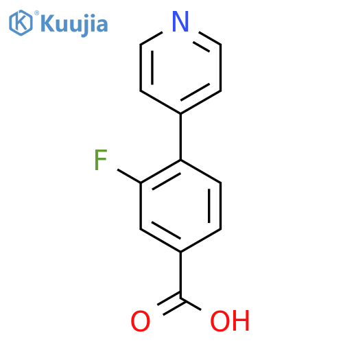 3-Fluoro-4-(pyridin-4-yl)benzoic acid structure