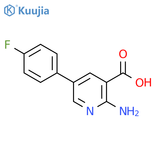 2-amino-5-(4-fluorophenyl)pyridine-3-carboxylic acid structure