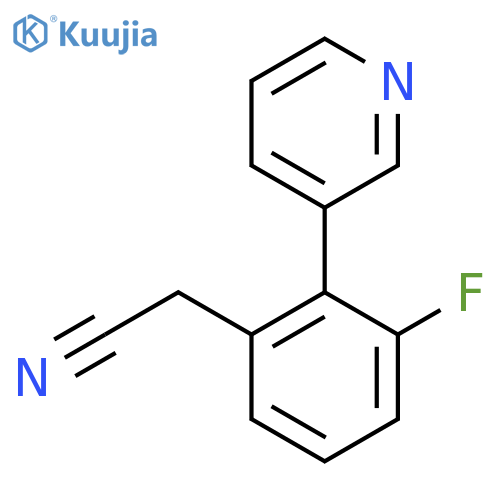 2-(3-Fluoro-2-(pyridin-3-yl)phenyl)acetonitrile structure