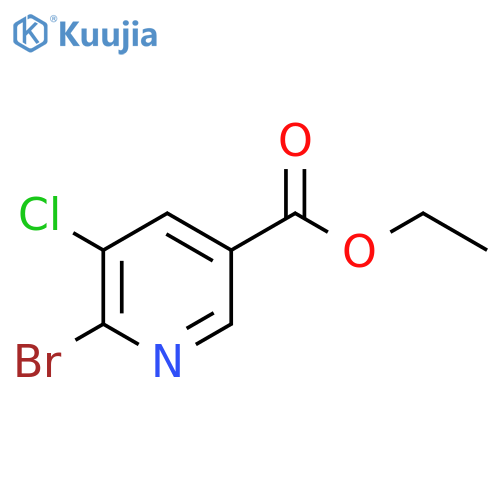 Ethyl 2-bromo-3-chloro-5-pyridinecarboxylate structure