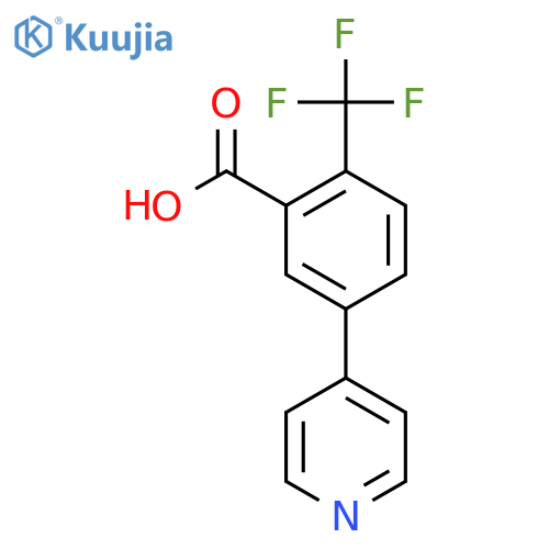 5-(Pyridin-4-yl)-2-(trifluoromethyl)benzoic acid structure
