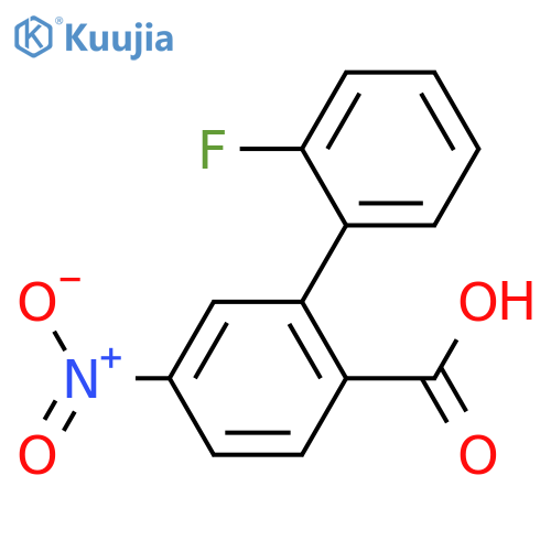 2-(2-Fluorophenyl)-4-nitrobenzoic acid structure
