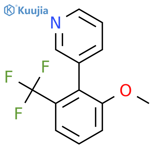 3-(2-Methoxy-6-(trifluoromethyl)phenyl)pyridine structure