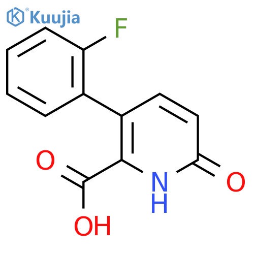 3-(2-Fluorophenyl)-6-hydroxypicolinic acid structure