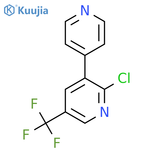 2-Chloro-3-(pyridin-4-yl)-5-(trifluoromethyl)pyridine structure