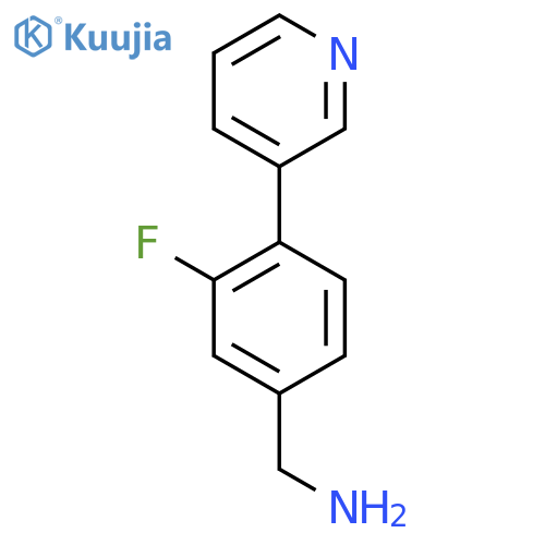 (3-Fluoro-4-(pyridin-3-yl)phenyl)methanamine structure