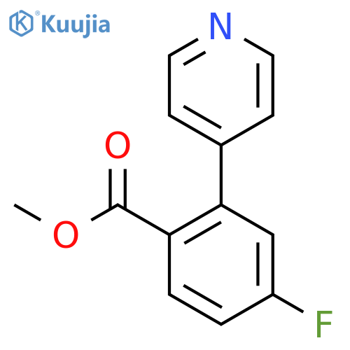 Methyl 4-fluoro-2-(pyridin-4-yl)benzoate structure