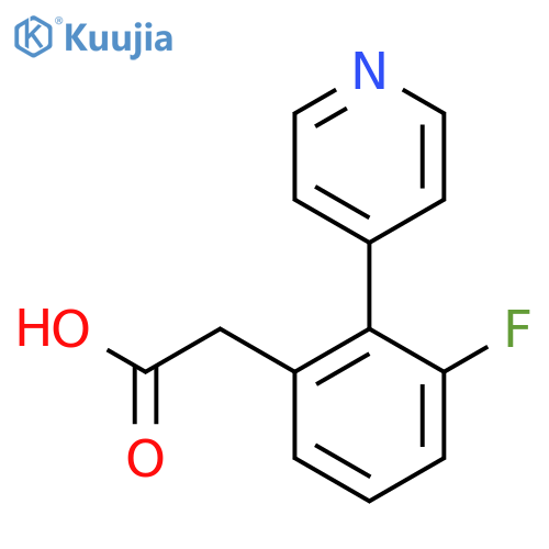 2-(3-Fluoro-2-(pyridin-4-yl)phenyl)acetic acid structure