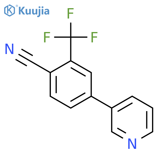 4-(Pyridin-3-yl)-2-(trifluoromethyl)benzonitrile structure