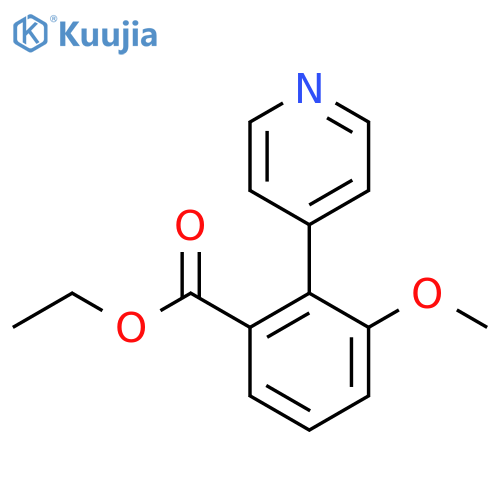 Ethyl 3-methoxy-2-(pyridin-4-yl)benzoate structure