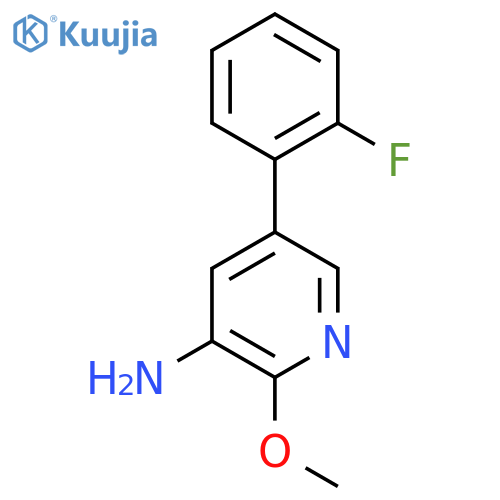 5-(2-Fluorophenyl)-2-methoxypyridin-3-amine structure