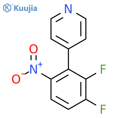 4-(2,3-Difluoro-6-nitrophenyl)pyridine structure