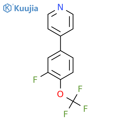 4-(3-Fluoro-4-(trifluoromethoxy)phenyl)pyridine structure