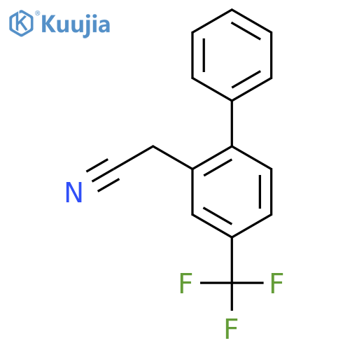 2-(4-(Trifluoromethyl)biphenyl-2-yl)acetonitrile structure