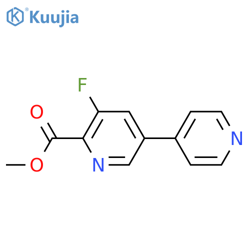 Methyl 3-fluoro-5-(pyridin-4-yl)picolinate structure