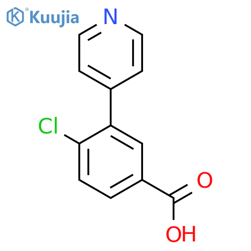 4-Chloro-3-(pyridin-4-yl)benzoic acid structure