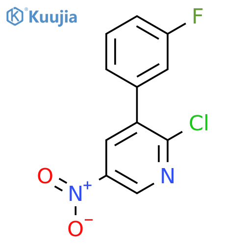 2-Chloro-3-(3-fluorophenyl)-5-nitropyridine structure