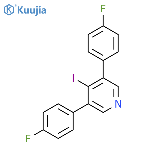 3,5-Bis(4-fluorophenyl)-4-iodopyridine structure