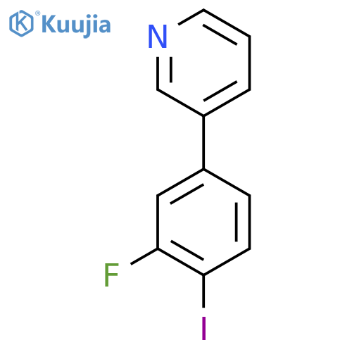 3-(3-Fluoro-4-iodophenyl)pyridine structure