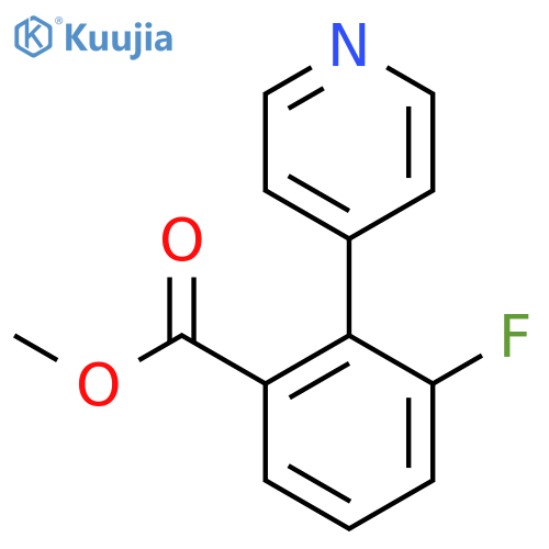 Methyl 3-fluoro-2-(pyridin-4-yl)benzoate structure