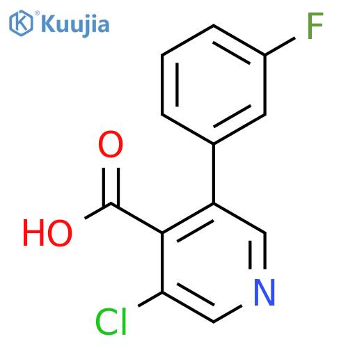 3-Chloro-5-(3-fluorophenyl)isonicotinic acid structure
